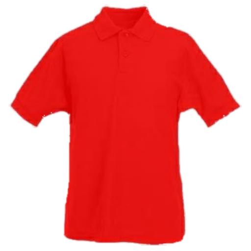 Red PE Plain Polo shirt