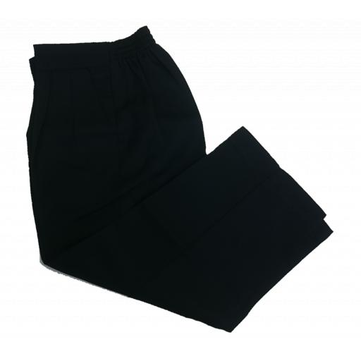 Boys navy elasticated trousers